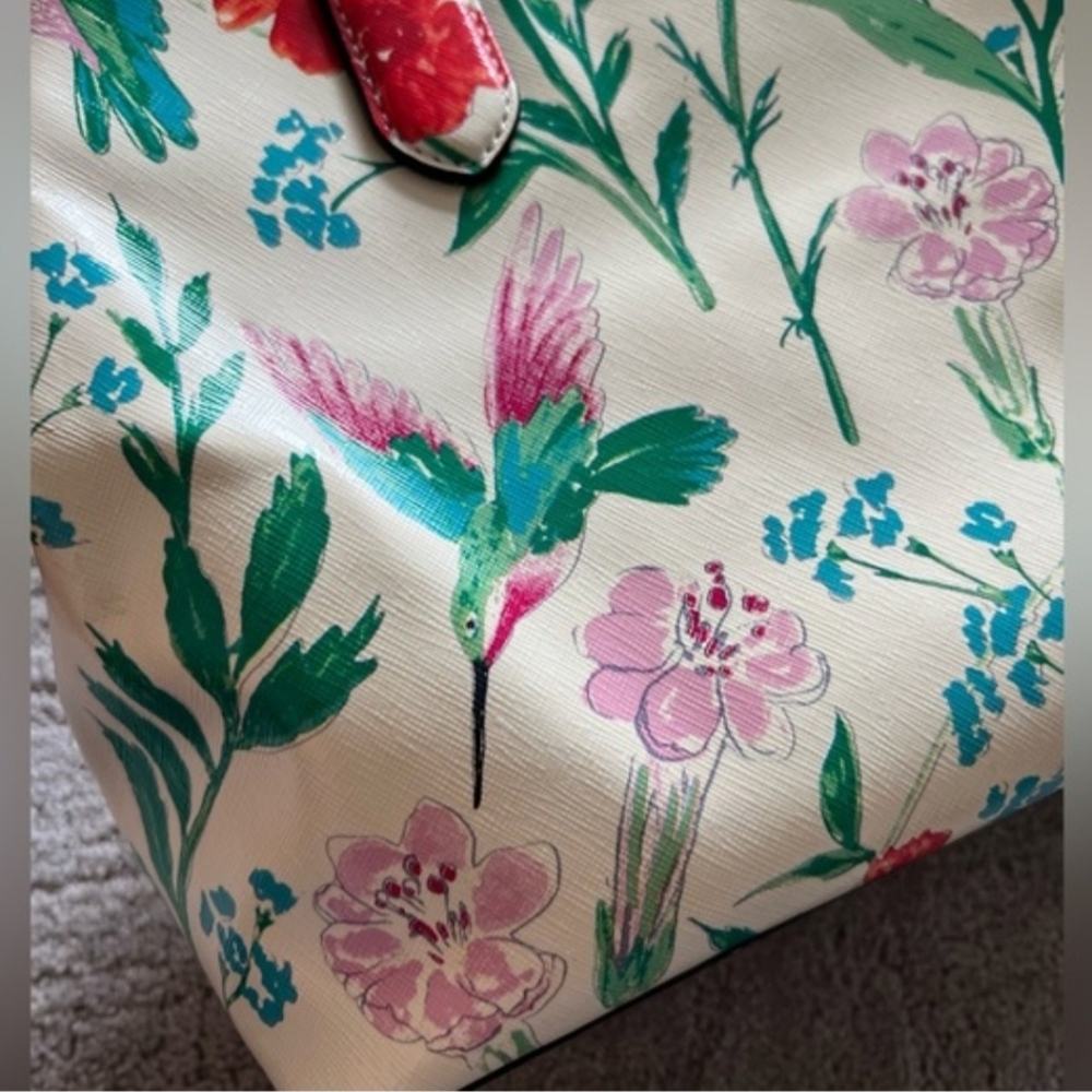 🔥LOW START🔥Kate Spade RARE Evangelie Laural Way Hummingbird & Floral Bag - Picture 9 of 16
